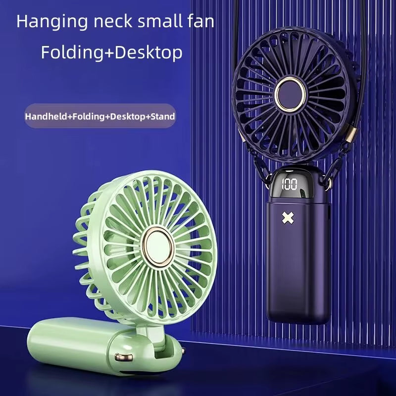 Mini Handheld Small Fan Portable Portable Silent Office Desk Student on Dormitory Charging Outdoor Hand Holding Fan Small