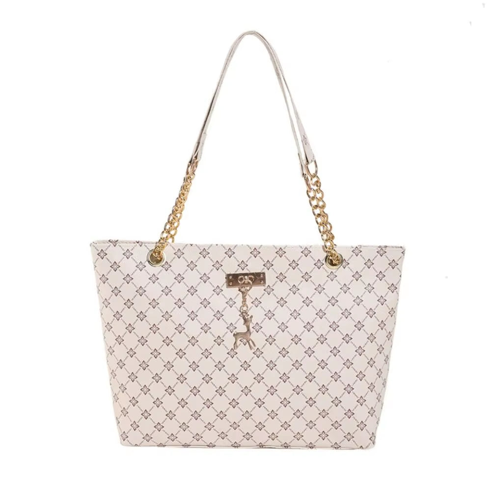 Women Luxury Design Tote Bag Large Capacity Handbag Fashion Printing Shoulder Bag Trendy New Shopping Bag Purse