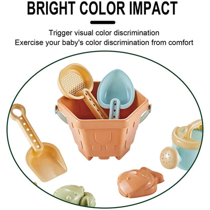Baby Beach Toys Children Outdoor Games Sand Play Set Infants Digging Sand Plastic Shovels Buckets Water Play Beach Toys for Kids