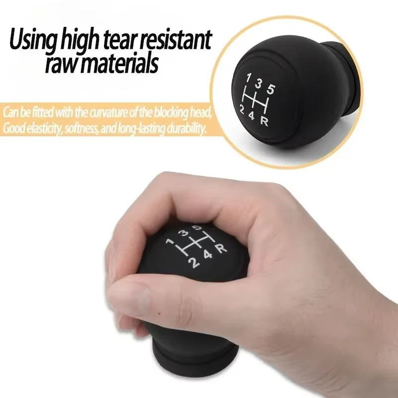Universal Gear Shift Knob Silicone Cover Gear Rod Protect Case Dustproof Waterproof Lever Handle Skin Nonslip Manual Shifter