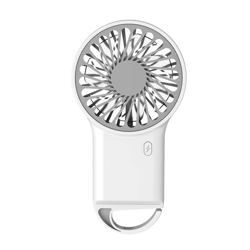 Portable Mini Fan with Carabiner,Usb Rechargeable Silent Foldable Table Fan, Handheld Pocket Fan for Home Office Travel