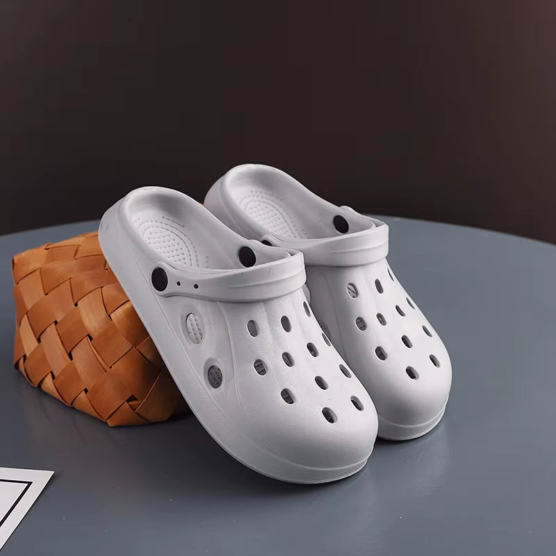 Mens Summer Beach Sandals Unisex Casual Garden Clogs Outdoor Wide Toe Cross Sandals for Ladies Non Slip House Shower Slippers