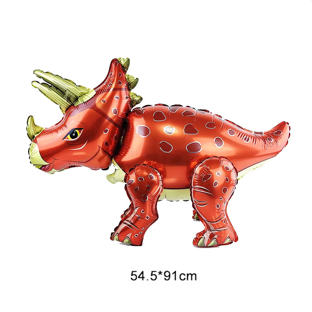 3D Dinosaur Balloon Cartoon Dinosaur Standing Balloon Kids Jurassic Dinosaur Party Decorations