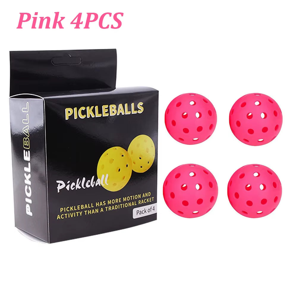 4PCS 40 Holes Pickleballs Balls High Elasticity & Durable Pickle Balls for Sport Outdoor Play for All Style Pickleball Paddles