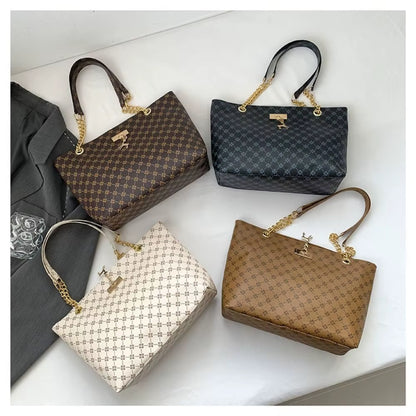 Women Luxury Design Tote Bag Large Capacity Handbag Fashion Printing Shoulder Bag Trendy New Shopping Bag Purse