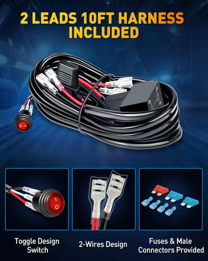 4 Inch 2Pcs LED Pod Lights Spot Flood Combo LED Fog Driving 4X4 off Road Lights Work Lights for Truck Boat ATV UTV Jeep