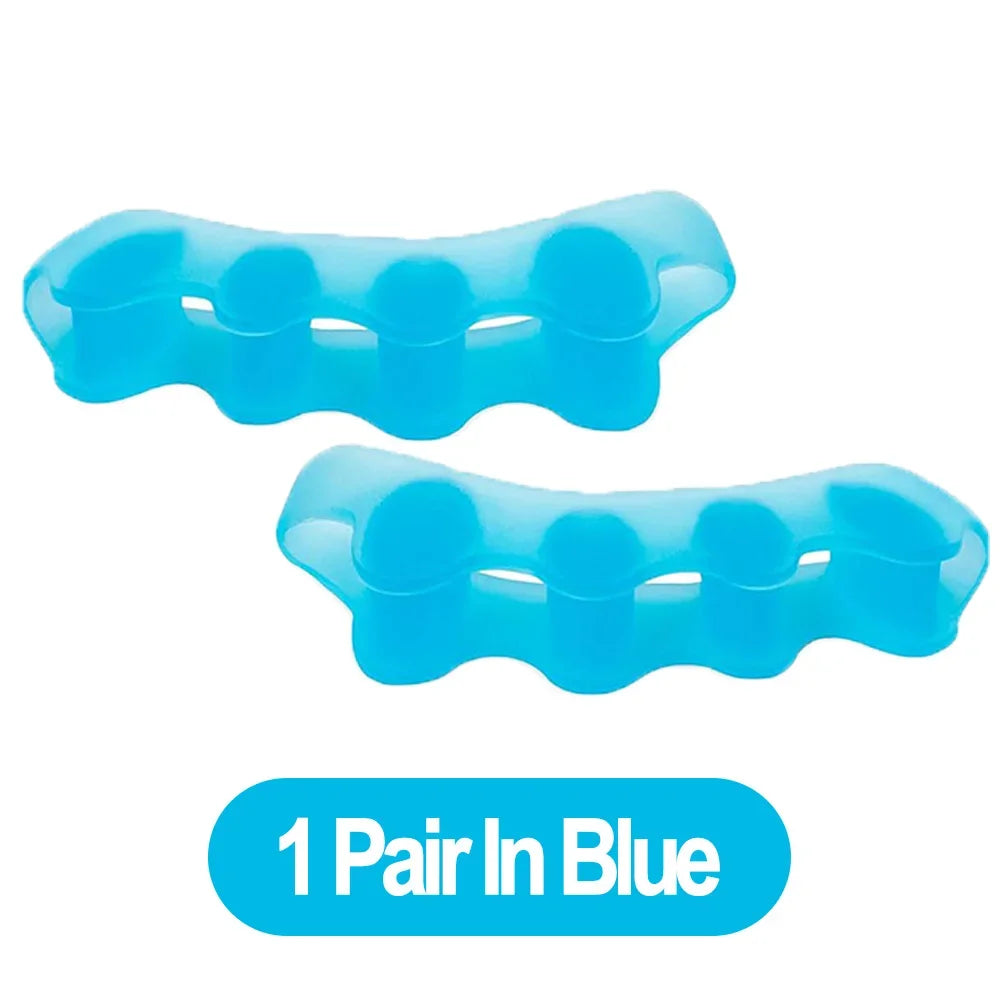 1 Pair Silicone Toe Separator Bunion Corrector Hammer Toe Corrector Soft Silicone Material for Toe Separation Foot Care Tool
