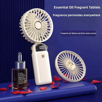 Mini Handheld Small Fan Portable Portable Silent Office Desk Student on Dormitory Charging Outdoor Hand Holding Fan Small