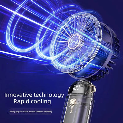 Mini Handheld Small Fan Portable Portable Silent Office Desk Student on Dormitory Charging Outdoor Hand Holding Fan Small