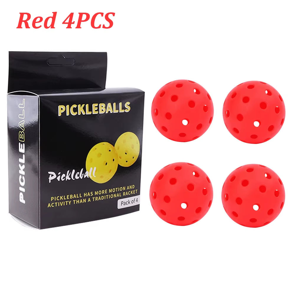 4PCS 40 Holes Pickleballs Balls High Elasticity & Durable Pickle Balls for Sport Outdoor Play for All Style Pickleball Paddles