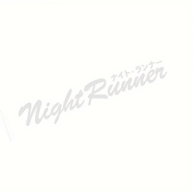 Letter Night Runner Car Stickers Racing Window Front and Rear Windshield Auto Accessories Bumper Door Decoration Vinyl Decals